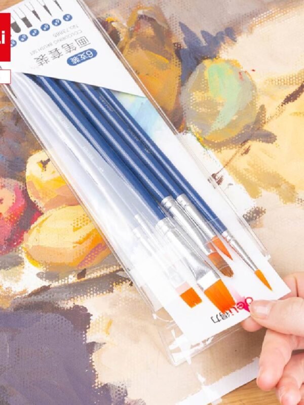 ديلي مجموعة فرشاة ألوان مائية + غواش - 3 مبروم / 3 مشطوف - أزرق - E73885